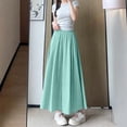 thumbnail image 5 of BLCHUNen Wide Leg Pants for Women Elastic High Waisted Flowy Pants Casual Loose Cooling Culottes Trousers Fashion,XL,Green, 5 of 5