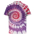 thumbnail image 3 of POTETI Mens Polo Shirts Collared Casual Short Sleeve Shirts Loose Quarter Zip Tie Dye Tops, 3 of 4