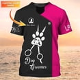 thumbnail image 2 of Camiseta de moda de verano para hombre, camisa con nombre impreso en 3D, ropa informal Unisex, uniforme de aseo, DW147Adult size M Gao Jinjia LED, 2 of 2