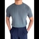 thumbnail image 1 of Camiseta Informal de Punto Acanalado de Corta con Cuello Redondo y Bajo Fino para Hombre, Color Liso Azul M, 1 of 10
