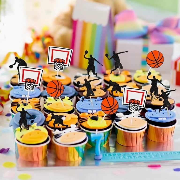 YUXIANLB 9-Piece Sports Theme Cake Toppers - Baseball Birthday Party Decorations For Cupcakes & Cakes