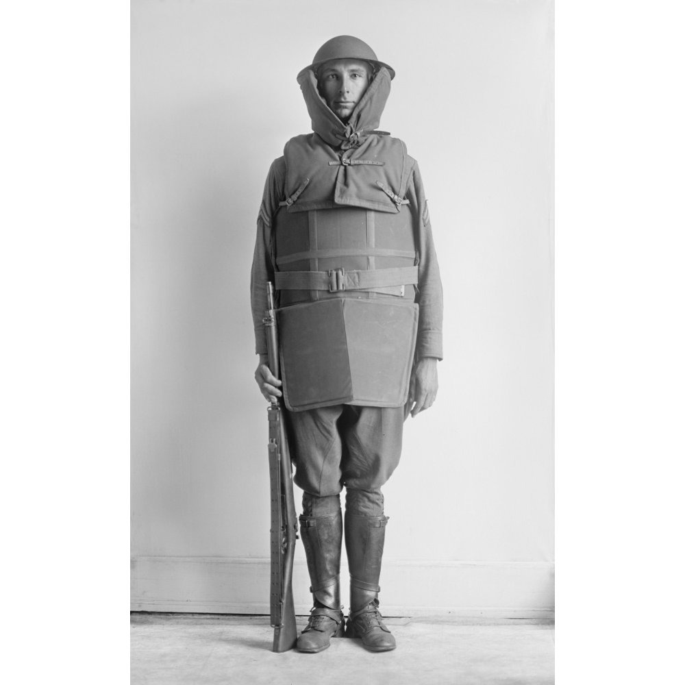 American Soldier Modeling World War 1 Body Armor History (18 x 24