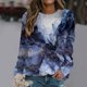 thumbnail image 2 of Camiseta suelta estampada a la moda para mujer, blusa de manga larga, cuello redondo, camisetas informales Pompotops  FGAJ7503, 2 of 4