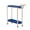 Blue, variant on Orange Orange Rolling Side Table With Wheels Mobile End Table Portable Nesting Table For Small Spaces Bedroom Nightstand Storage Organizer 2-Tier Shelf Compact Furniture