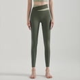 thumbnail image 1 of Pantalones de yoga cruzados de cintura alta para mujer, pantalones deportivos de secado rápido para adelgazar, levantamiento de caderas y abdominales, para fitness y otoño, 1 of 6
