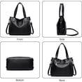 thumbnail image 3 of Womens Soft Leather Handbags Vegan Shoulder Tote Large Capacity Top Handle Crossbody Bag Satchel Purse, 3 of 7
