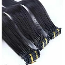 Aorsher 6D 1st Generation Hair Extensions, Real Human Hair 10 Row, 100% Real Natural Human Hair Can Perm and Dye Hair, No-Trace Hair Extensions, 10 Bunches in a Row, 16Inch, Black