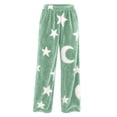 thumbnail image 5 of Zormilly Pajama Pants Women Fleece Elastic High Waisted Wide Leg Lounge Pants with Pockets Warm Plush Fuzzy Pajama Bottoms, S-3XL, 5 of 9