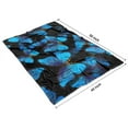 thumbnail image 4 of Black Blue Butterfly Pattern Blanket,Comfortable Soft Lamb Wool Throw Blanket,All Season,Warm Lightweight Blankets for Sofa Bed Couch Living Room Chair,40"x50", 4 of 4