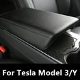 thumbnail image 1 of For Tesla for Model 3 Y Car Central Control Armrest Box Leather Protective Cover, 1 of 6