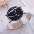 thumbnail image 4 of Correa de piel sintética blanca y negra, reloj de cuarzo informal pero elegante para uso diario, reloj unisex elegante, 4 of 4