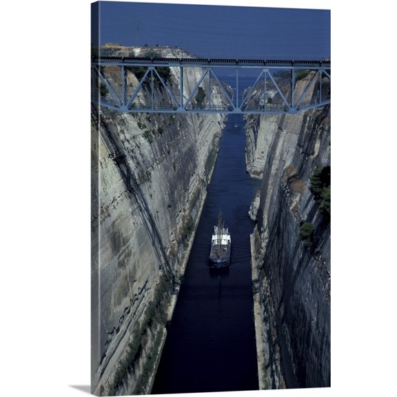 Great BIG Canvas | "Corinth Canal, Greece" Canvas Wall Art - 20x30