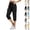 06# Black, variant on Women's Capri Pants Cargo Capris Travel Hiking Casual Summer Cropped Pants Stretch Quick Dry Water Resistant Sky Blue S