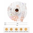 thumbnail image 6 of 15 Inch Round Placemats Set of 6, Coastal Non Slip Heat Insulation PP Table Mats, Orange Brown Coral Starfish Jellyfish Seahorse Washable Place Mats for Kitchen Dining Party Table Decor, 6 of 7