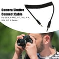 thumbnail image 4 of Camera Spring Cable, Camera Shutter Connect Cable Impact Resistant High Compatibility 3.5mm To F2 Less Delay  for Flash Lamp Connection, 4 of 7