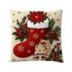 thumbnail image 2 of xihome Funda de cojn cuadrada de lino con forma de muñeco de nieve navideño de 45x45 cm. Decoracin festiva para el hogar., 2 of 6