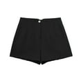 thumbnail image 1 of FNFYFH Clearance Ladies Comfortable Loose Fit Solid Summer Shorts Basic Shorts，Black, 1 of 2