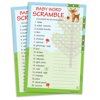 Woodland Animals Word Scramble Baby Shower Game Cards, 20 Count