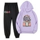 thumbnail image 1 of Odeerbi 2-9 Años Niñas Trajes de Algodón Estampado de Flores Sudaderas Con Capucha Pantalones de Dos Piezas Sudaderas de Manga Larga Con Capucha, 1 of 3