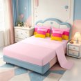 thumbnail image 3 of Erosebridal Modern Geometric Pattern 7-Piece Twin Bedding,Mid-Century Lines Bedding Comforter Set,Pink Reversible, 3 of 7