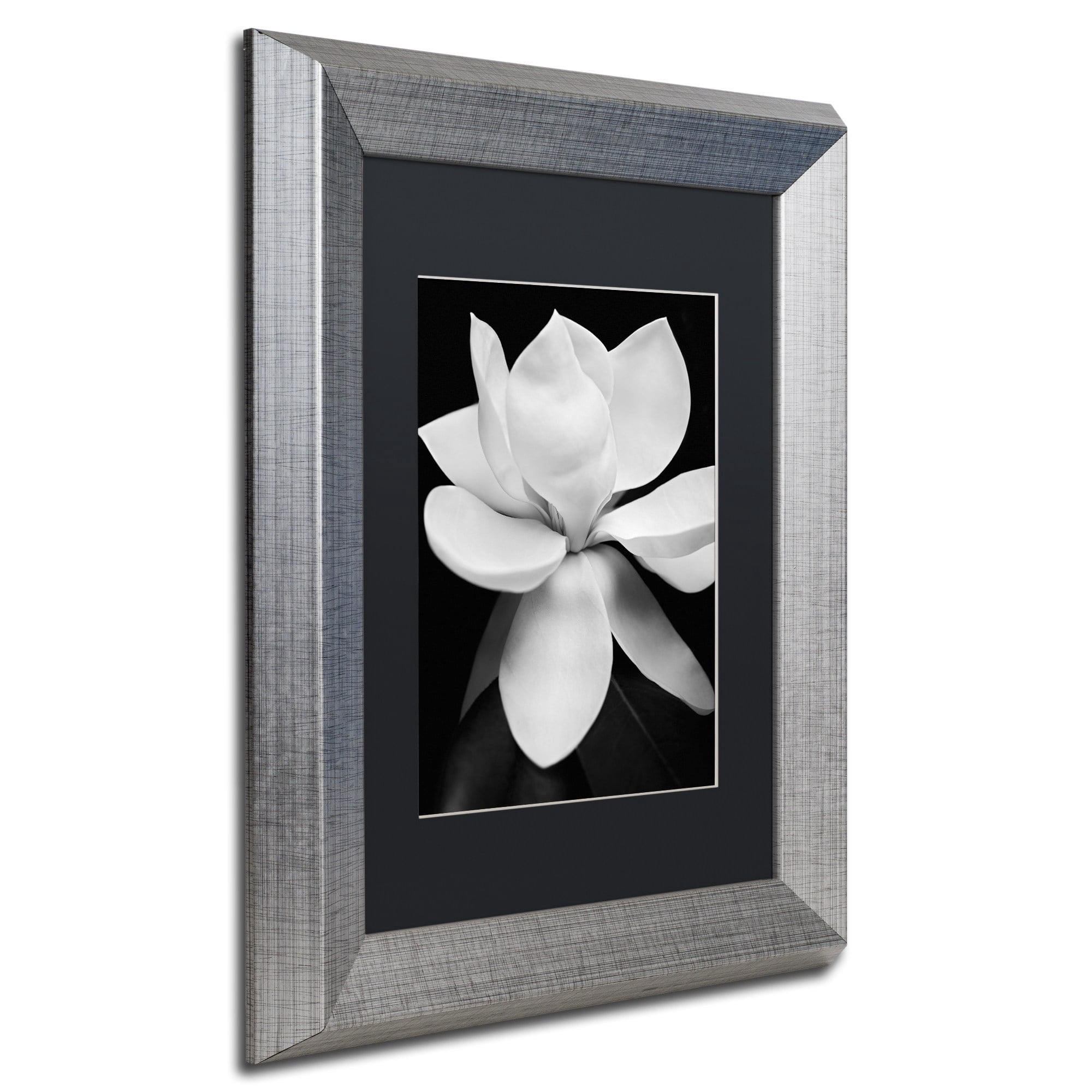 Michael Harrison 'Magnolia' Black Matted Framed Art