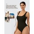 thumbnail image 3 of Athlemo Women's Sleeveless Bodysuit Square Neck Ribbed Slimming Tank Top Thong Bodysuit, 3 of 8