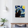 thumbnail image 3 of Funny Cat Canvas Wall Art Famous Poster Funny Cat Floral Print Colorful Abstract Gallery Aesthetic Room Wall Decor For Bedroom, 3 of 4