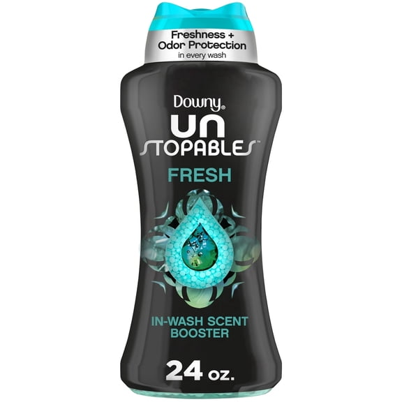 Pack of 2 Downy Unstopables Laundry Scent Booster Beads, Fresh Scent, 24 oz