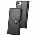 thumbnail image 3 of Wallet Case for iPhone 7, iPhone 8, iPhone SE 2020 & SE 2022 Magnetic Clasp Folio Kickstand Premium Leather Case with Hand Strap, [RFID Blocking] Credit Card Slots Shockproof TPU Inner Cover, Black, 3 of 9