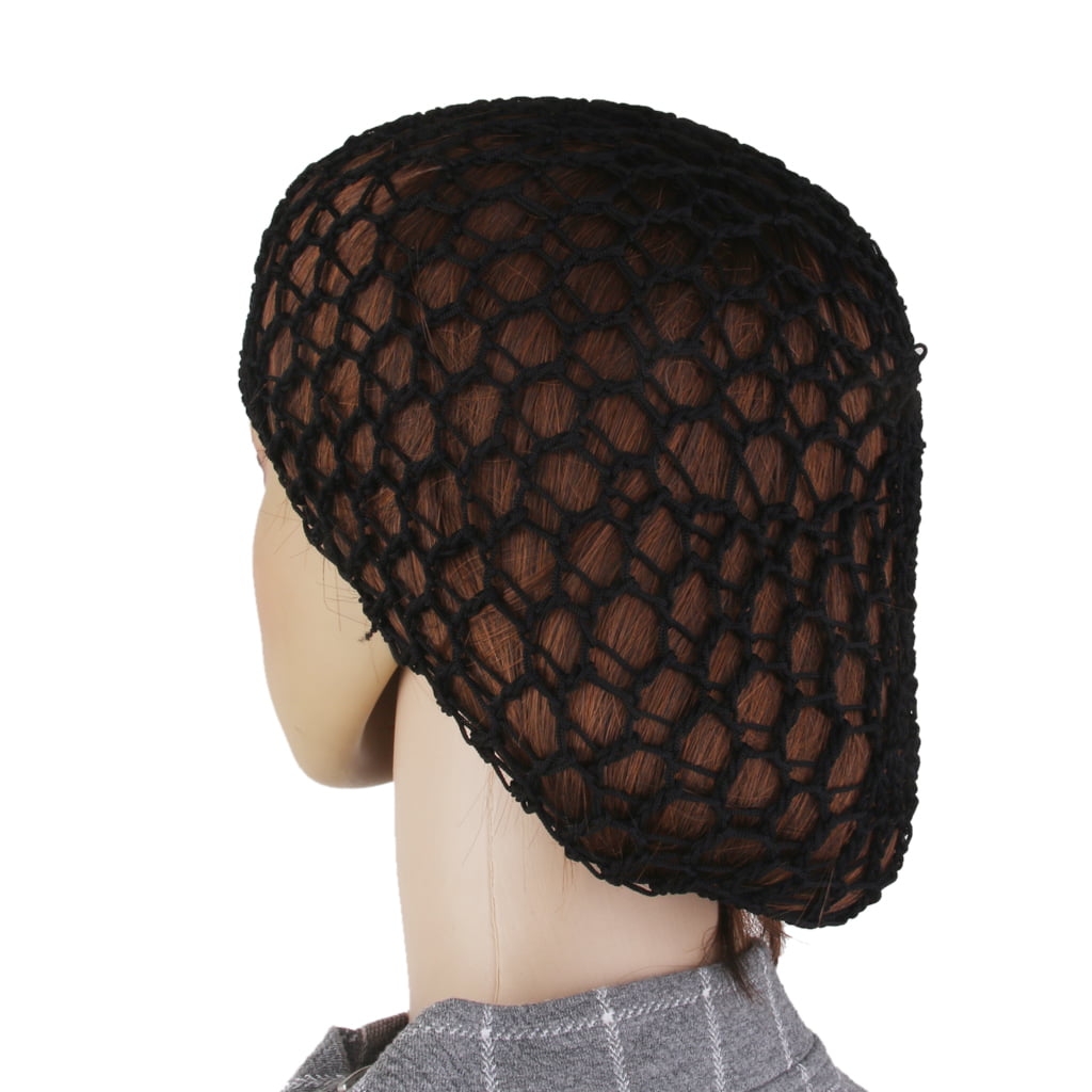 Thick Hair Net Black 1940s Style Elastic Hairnet Wig   Mesh for Cosplay