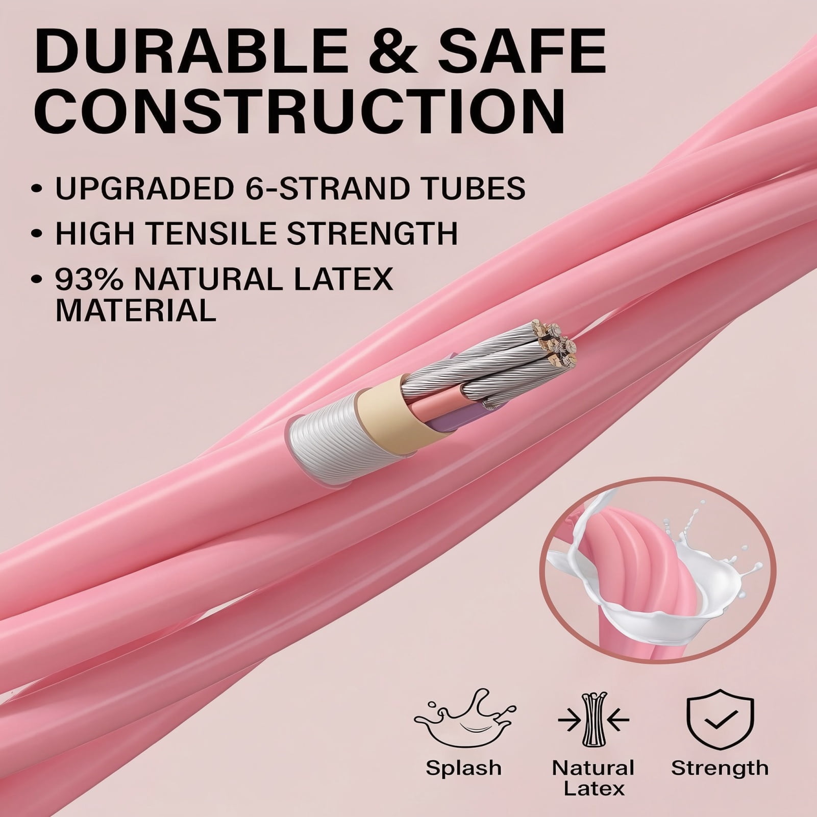 3 in 1 Multifunction Pedal Resistance Band, Foot-Loop Resistance Band, Flexible Resistance Design and Detachable Handles, Portable and Compact Structure, Ideal for Beginners to Practice