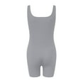 thumbnail image 5 of BLTIBY Tank Top Bodysuit for Women U Neck Solid Color Shorts Jumpsuit Tummy Control Seamless Shapewear Fashion Comfy Bodysuits Gray XXL, 5 of 5