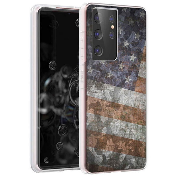 TalkingCase Slim Phone Case for Samsung Galaxy S21 Ultra 5G, S30 Ultra, (Not S21,S21+), Camouflage Print, Lightweight,Flexible,Soft, USA