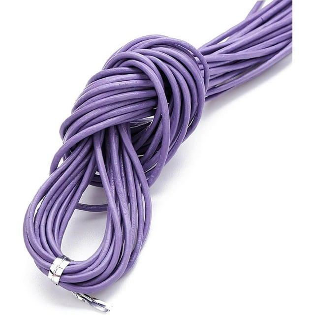 Yazoeia 10 Yards Round Leather String Cord, 3mm Wide Leather DIY Jewelry Ropes, Faux Leather Cord Rope Strips for Jewelry Making, Necklace, Bracelets, Jewelry, Braiding CJC912-164302