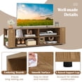 thumbnail image 5 of Topbuy TV Stand for 65 Inches TVs Modern Entertainment Center with 8 Open Shelves & 4 Cable Holes MDF TV Console Table Natural, 5 of 9