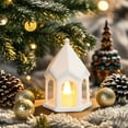 thumbnail image 5 of AuroraX Flameless Hanging Candle Lantern White Christmas House Led Candle Holders Romantic Vintage Decorative Valentines Day Creative Desktop Ornament Gifts for Table Centerpieces Wedding Decor, 5 of 6
