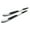 Black, variant on 4 in. Stainless Steel Curved Oval Step Bars for 2019 Silverado & Sierra 1500 Crew Cab