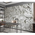thumbnail image 6 of Tiptophomedecor Abstract Wallpaper Wall Mural - Alabaster Garden, 6 of 7