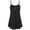 Black, variant on VEKDONE Women's Plus Size Camisole Solid Color Pleated Spaghetti Straps Tank Tops Summer Sleeveless Button V-Neck Tuncis Tops Casual Loose Fit Vacation Beach Tanks Black