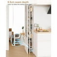 thumbnail image 3 of Behind The Door Bathroom Shelf Narrow 5-Tier, Space-Saving Slim Storage Shelf Narrow Shelving Unit for Bathroom and Kitchen White, 3 of 8
