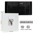 thumbnail image 3 of RECUTMS Photo Album 4x6 600 Photos Black Inner Page Button Grain Leather Big Capacity Pockets Pictures Album Birthday Christmas Wedding Anniversary (White), 3 of 7