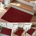 thumbnail image 6 of Bathroom Rugs 2x3 Ft, Vintage Dark Red Non Slip Area Rugs for Kitchen Bedroom Entryway, Farmhouse Retro Solid Color Linen Texture Washable Carpet Runner Rug Floor Mats for Bedroom Home Decor, 6 of 9