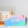 thumbnail image 6 of Gym (Flower Ornament) 5x10 Hanging Plus Wall or Door Sign | Rustic Twine | Range of Vibrant Decor Styles | Room Signs For Home and Business, 6 of 7