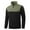 #229-Army Green, variant on Men's Color Block Crewneck Sweatshirt Quarter-Zip Design Long Sleeve Casual Pullover Urban Streetwear Fashion Everyday Essentials Modern Classic