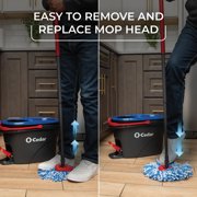 O-Cedar RinseClean Deep Clean Microfiber Spin Mop Head Replacement with Scrub Pad, Machine Washable & Reusable, 1 Count