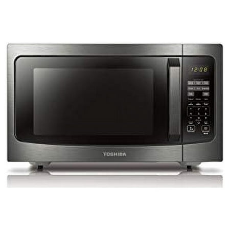 Toshiba 1.6 cu. ft. 1200 Watts, Countertop Microwave Oven with Smart Sensor, ML-EM45P(BS), Black Stainless Steel