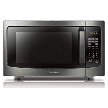 Toshiba 1.6 cu. ft. 1200 Watts, Countertop Microwave Oven with Smart Sensor, ML-EM45P(BS), Black Stainless Steel