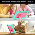 thumbnail image 6 of FIEWESEY for Samsung Galaxy Tablet S9 11 in / Galaxy Tablet S9 FE 5G 2023 Shockproof Kids Friendly Case with S Pen Holder / Kickstand / Shoulder Strap for Galaxy Tab S9 FE 10.9''/ S9 11'' (Green Pink), 6 of 6