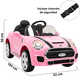 thumbnail image 5 of Montable Electrico para Niños con Luz y Sonido Control Remoto Baterías 6v Bluetooth Apto a partir de 3 años o Hasta 30 kg - Rosa, 5 of 7