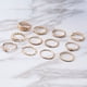 thumbnail image 4 of Anillos para mujer, regalos para mujer, conjunto de 12 piezas de aretes colgantes con diseño geométrico redondo y nudos tallados., 4 of 5